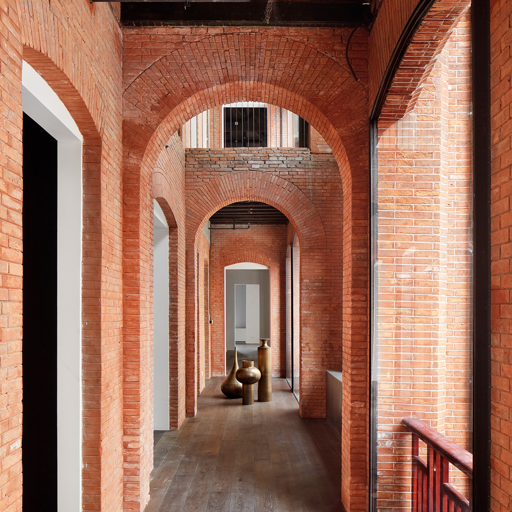 The Design Republic Commune by Neri&Hu on the top 10 brick interiors on Dezeen's Pinterest boards