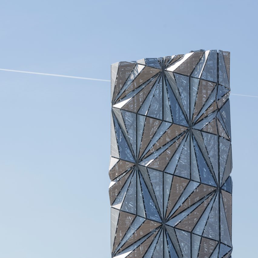 Conrad Shawcross forays into architecture with faceted tower that "defies definition"