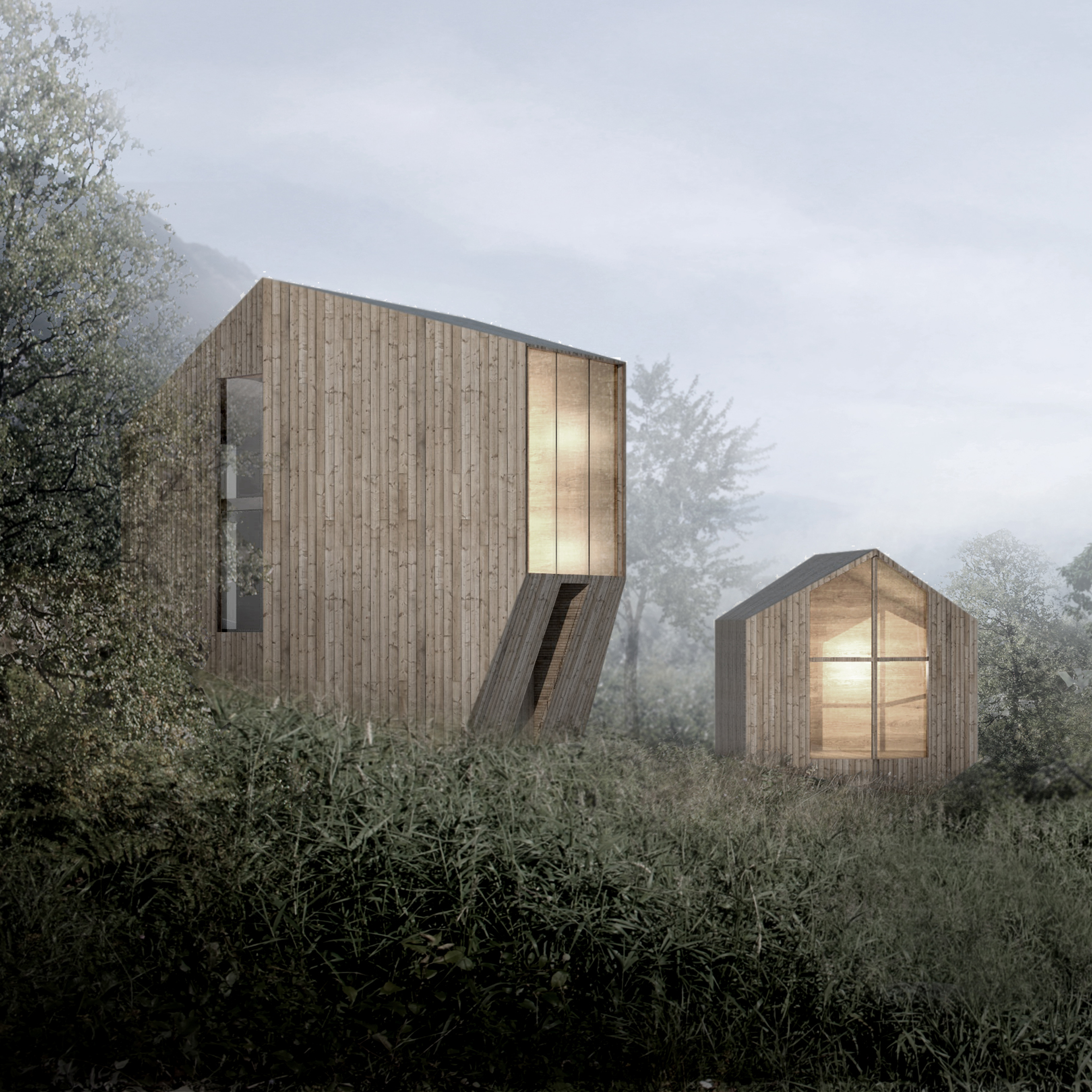 Reiulf Ramstad Designs Angular Wooden Cabins For A Norwegian