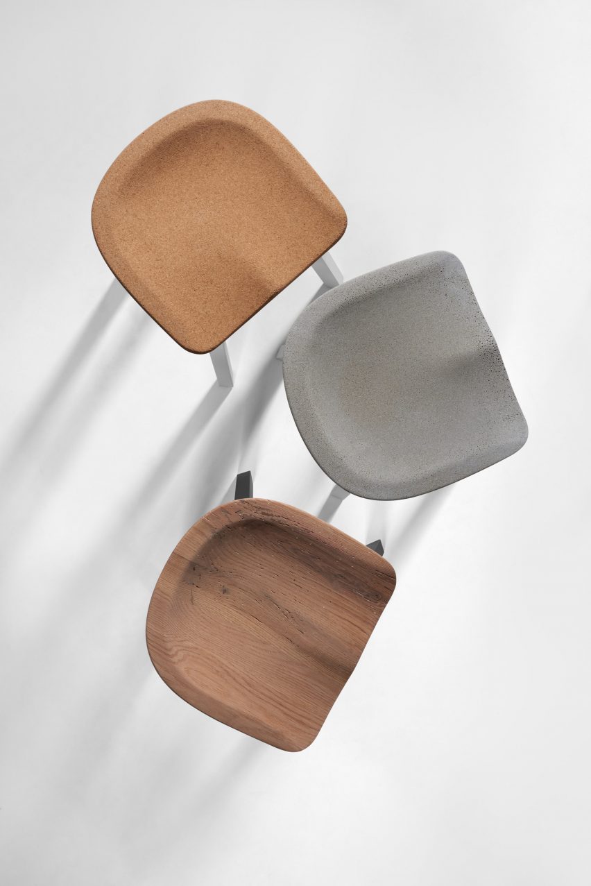 SU Stool collection Cork Seat by Nendo