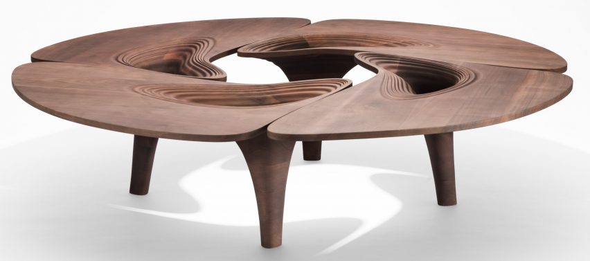 David Gill Based On Mid Century Furniture, Leather And Wood Furniture