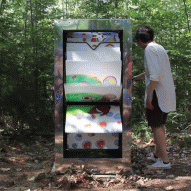 Mobile Studio Architects installs giant flip-books in the forests of New Hampshire