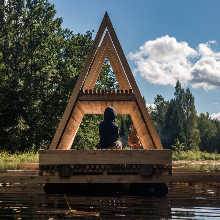 Veetee floating pavilion designed by students in response to the challenging and changing environment