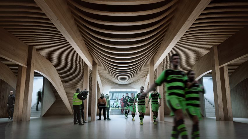 Estadio de madera de Zaha Hadid Forest Green Rovers