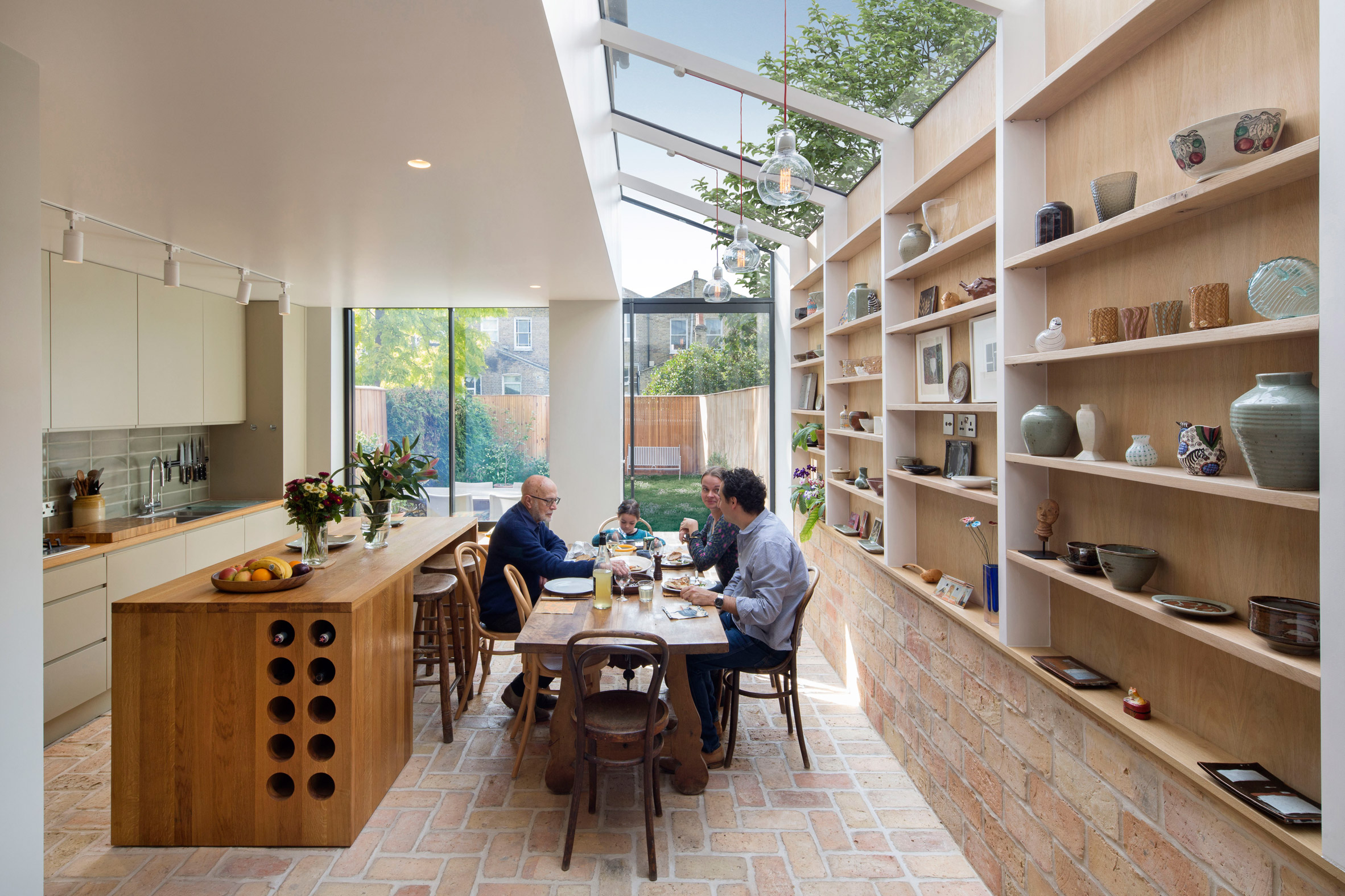 Kitchen island in Gallery House Stoke Newington by Neil Dusheiko Architects