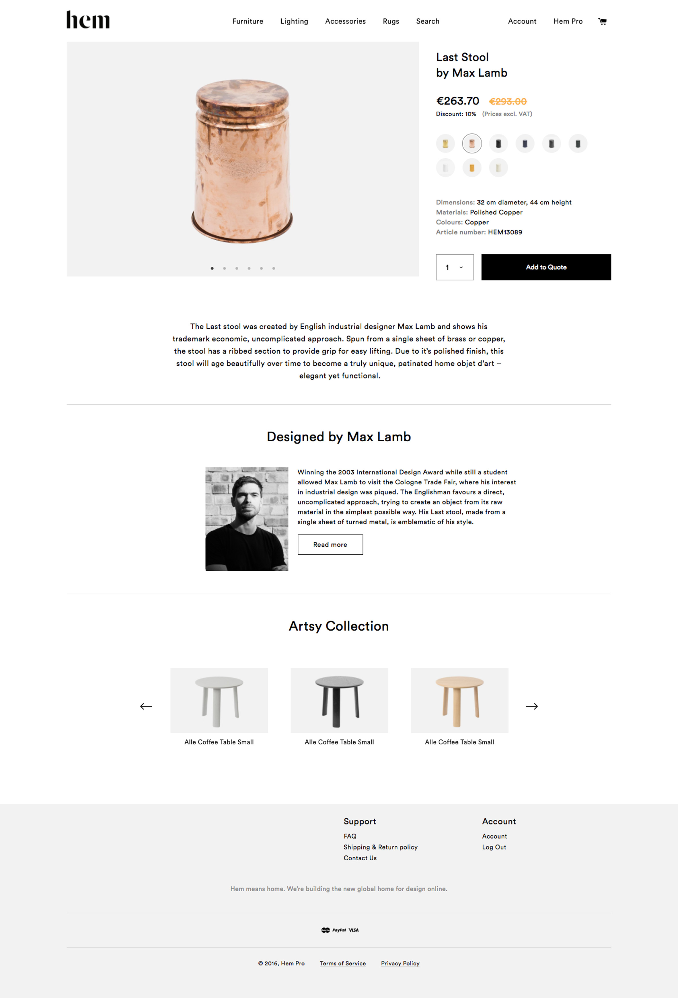 Hem launches e-commerce site especially for designers and architects