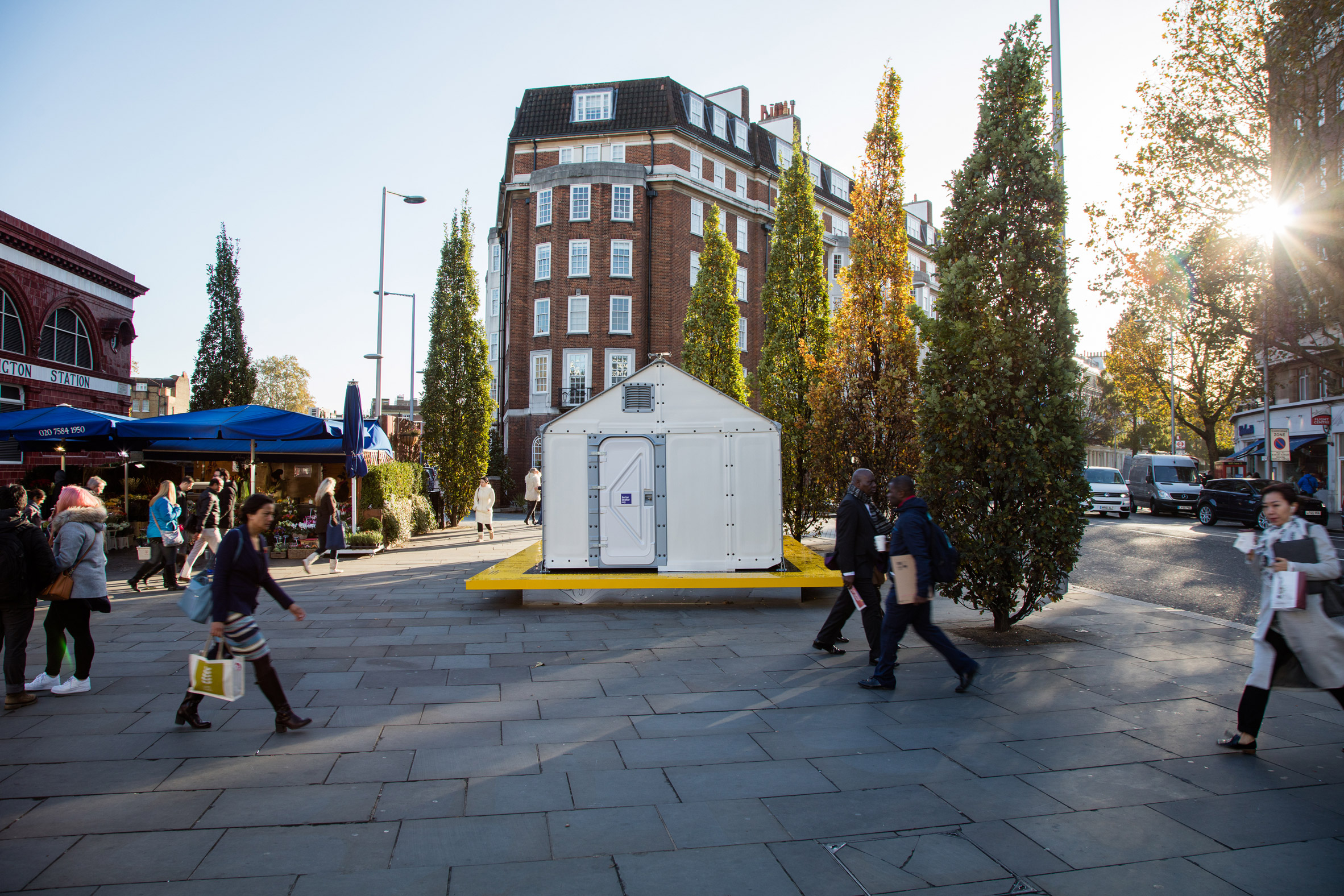 Design Museum installs IKEA refugee shelter on London streets