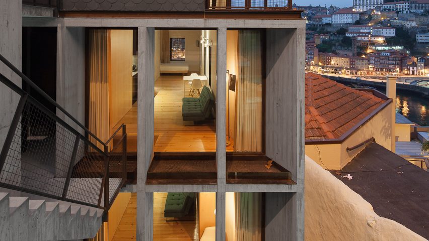 Oh Porto apartments by Nuno Sousa Melo and Hugo Ferreira Architects