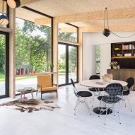 Rob Mols and Studio K update Belgian home with wood-lined garden room