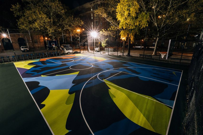 Stanton Street basketball courts by Kaws and Nike