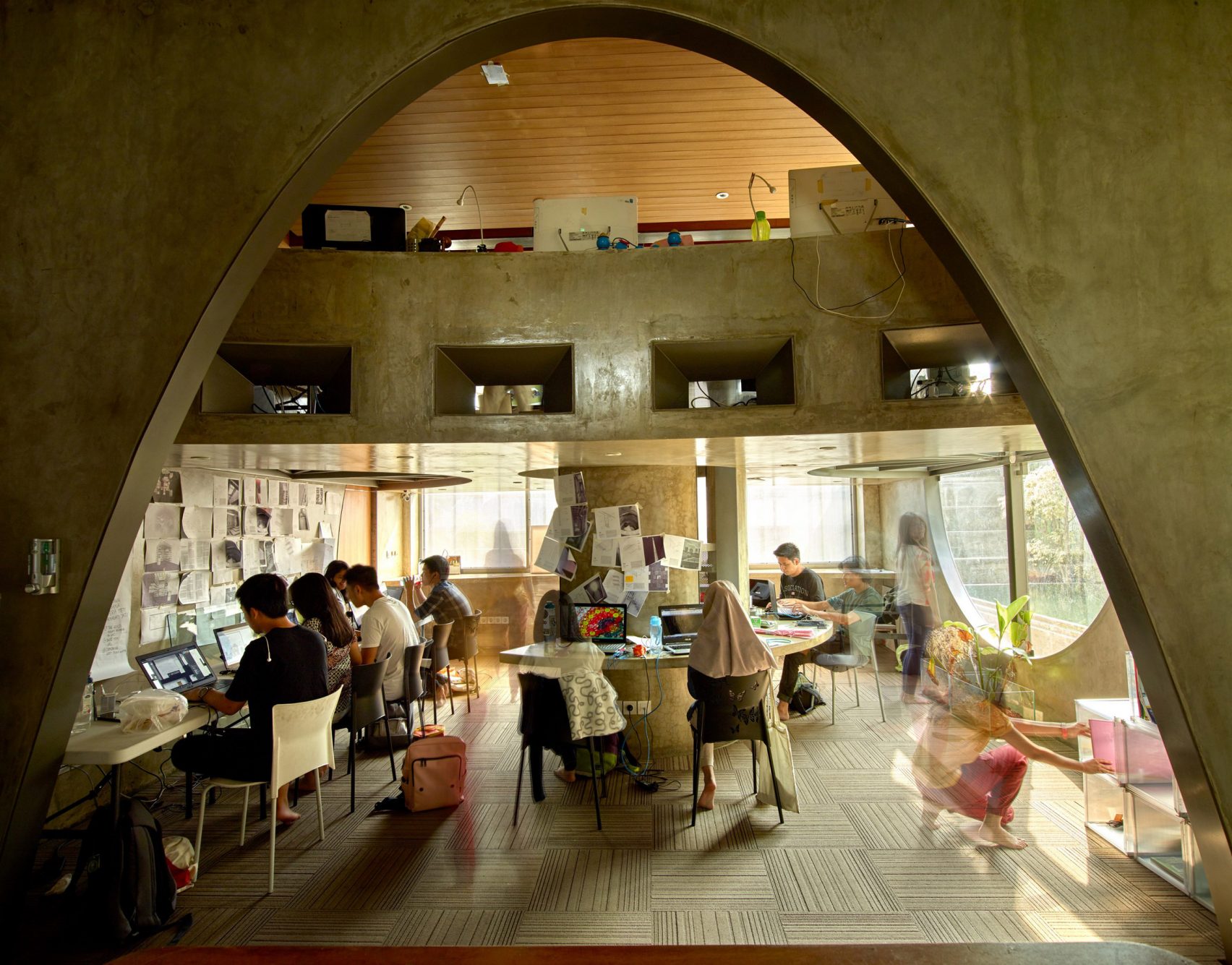 circular studio windows