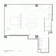 Plans of Vladimir Radutny Architects' Unit 3E apartment in Chicago