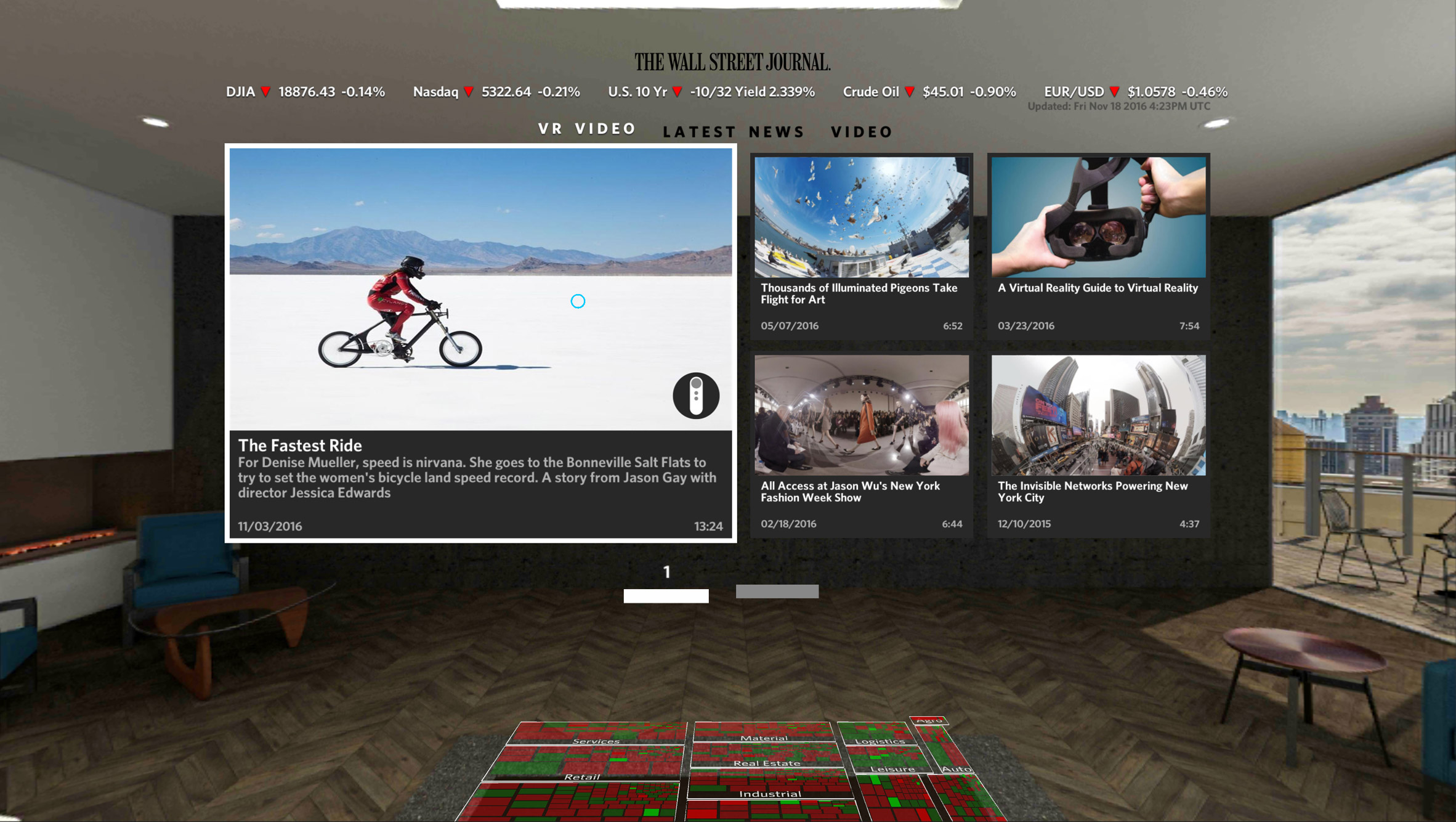 Michaelis Boyd designs virtual reality environment for Wall Street Journal