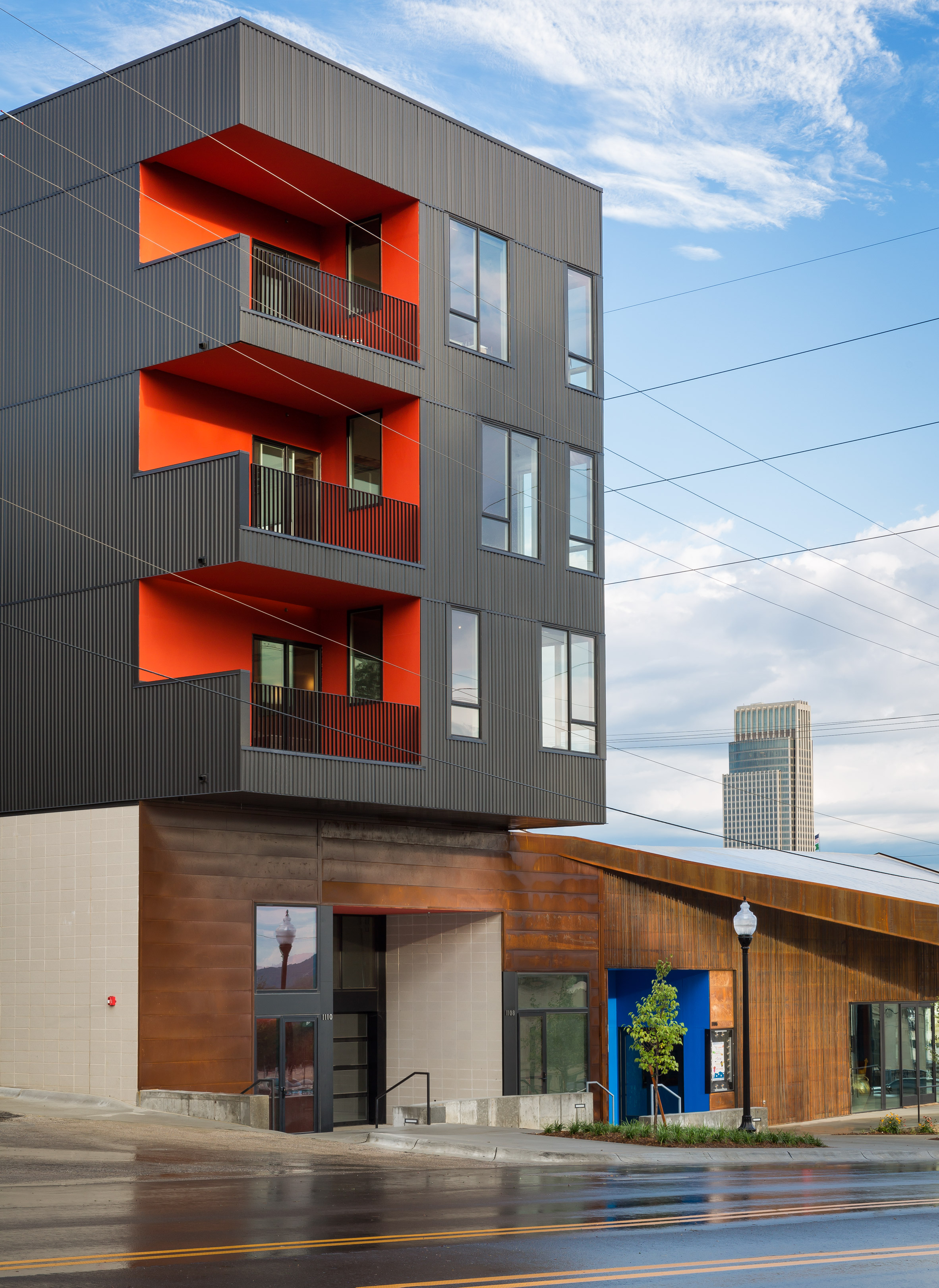 Min Day Clads Nebraska Theatre In Weathering Steel And Rebar