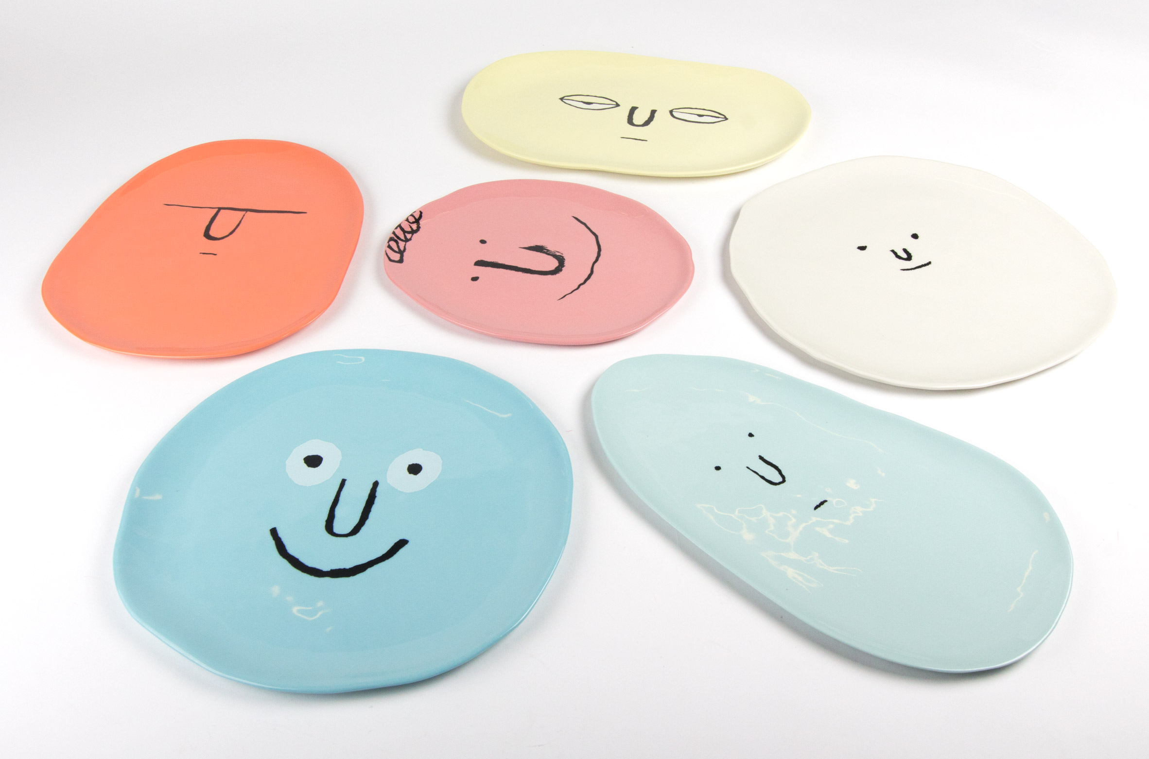 Jean Jullien turns faces into plates for Case Studyo