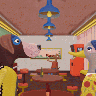 Dog and duck go on a date in Kakkmaddafakka's Lilac music video