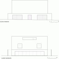 Domus Aurea by GLR Arquitectos and Alberto Campo Baeza, front and back elevations