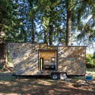 Tiny Heirloom micro cabin boasts spilt-level living space and a climbing wall