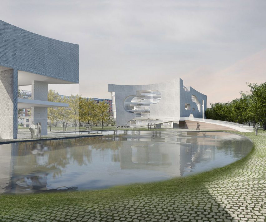 Shanghai Culture and Health Center by Steven Holl
