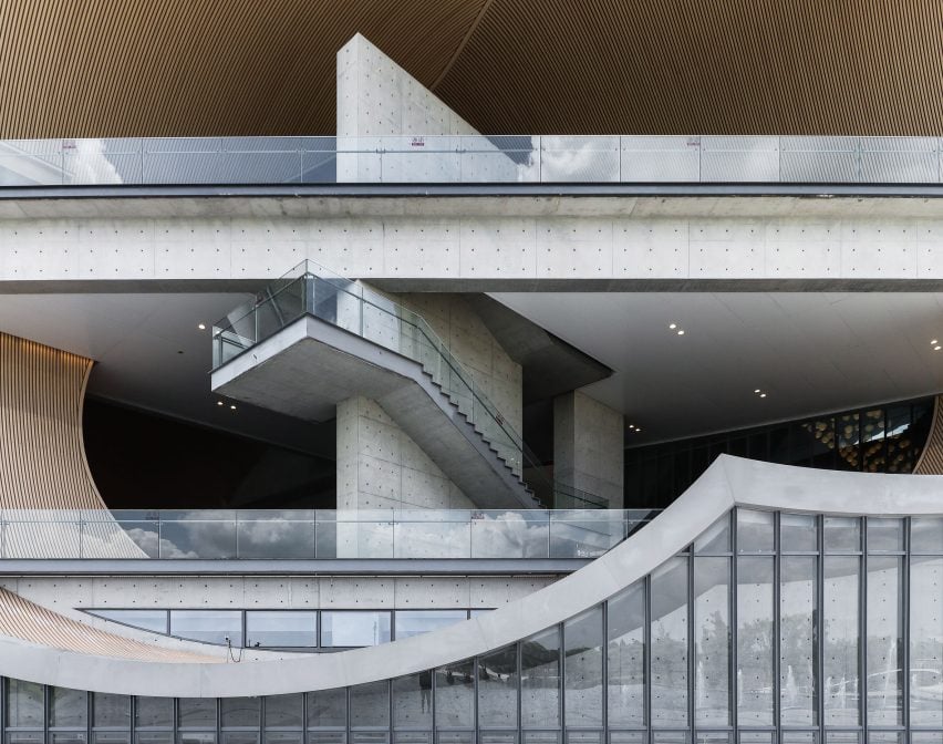 Tadao Ando's Poly Grand Theatre photographed by Yueqi Li