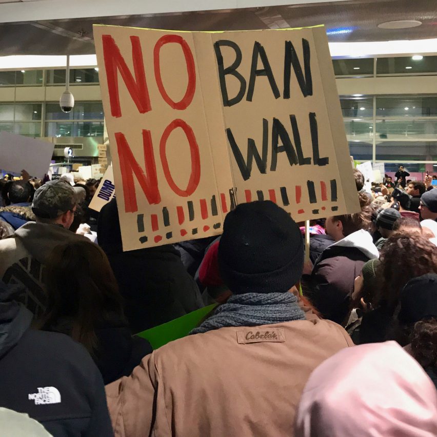 No Ban No Wall protest