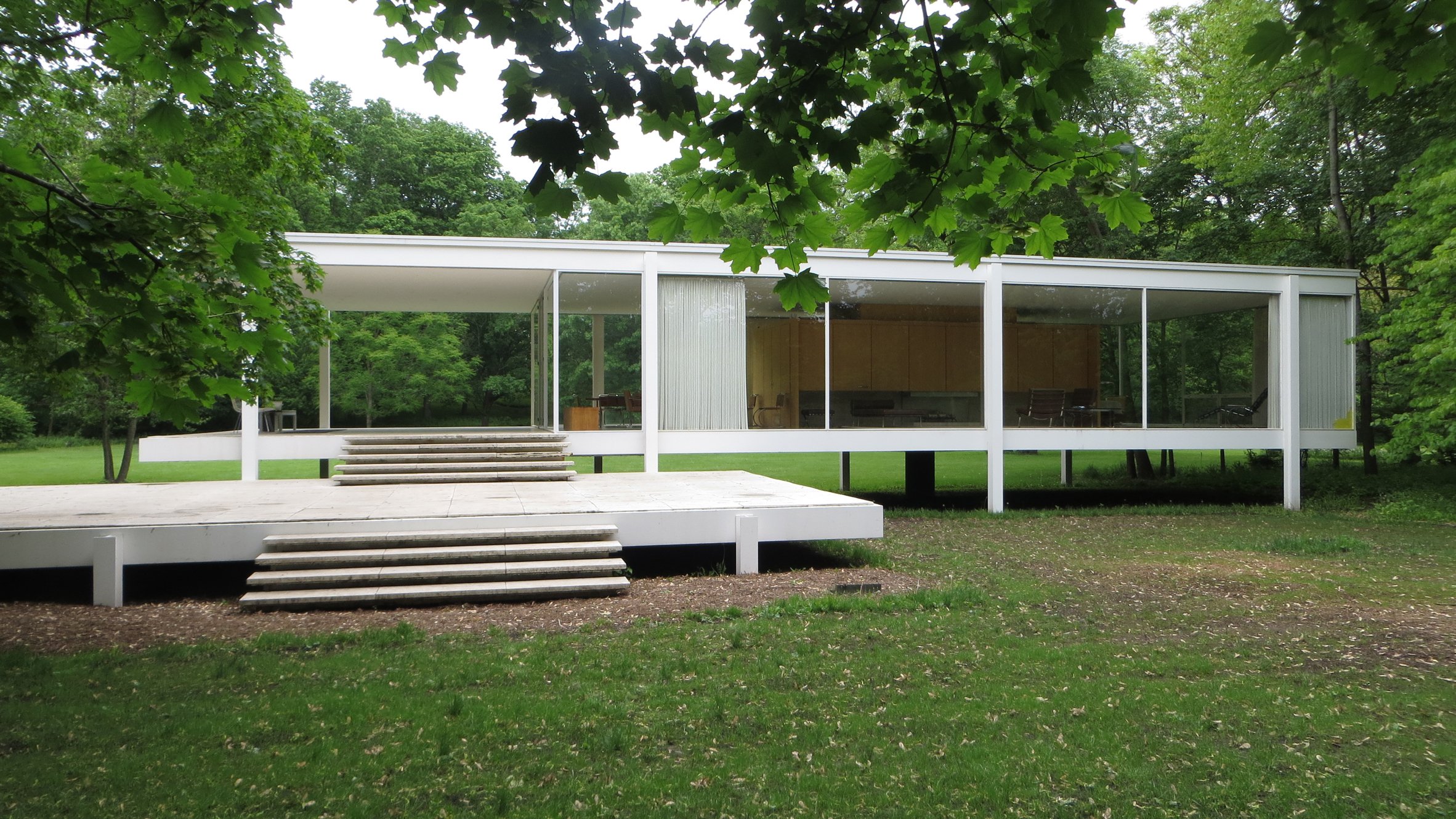 Image result for glass house mies van der rohe
