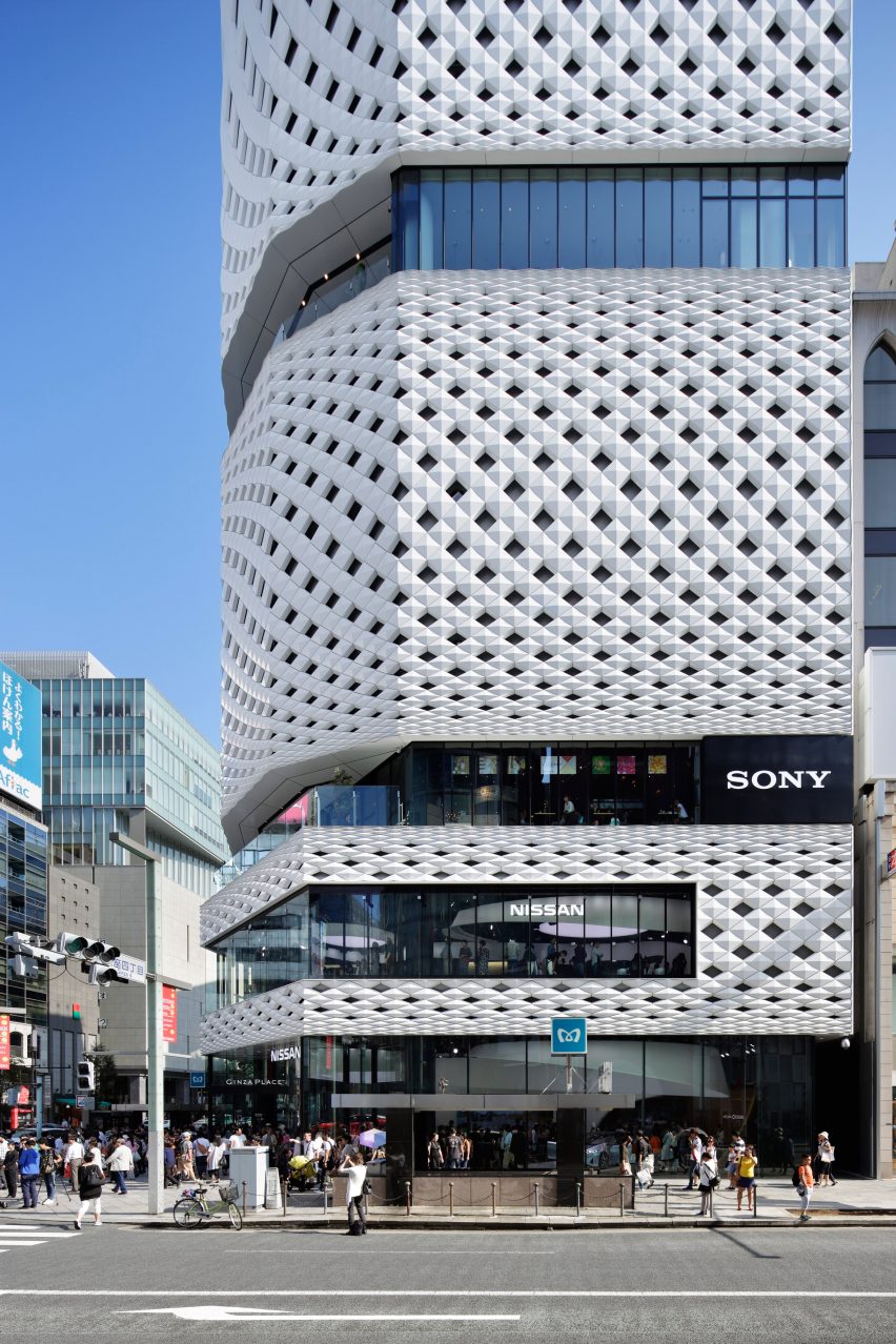 Klein Dytham S Ginza Place Features Latticed Facade Inspired By Traditional Japanese Crafts