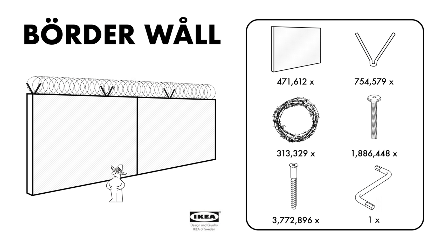 Ikea Border Wall Provides Trump With Affordable Construction Option
