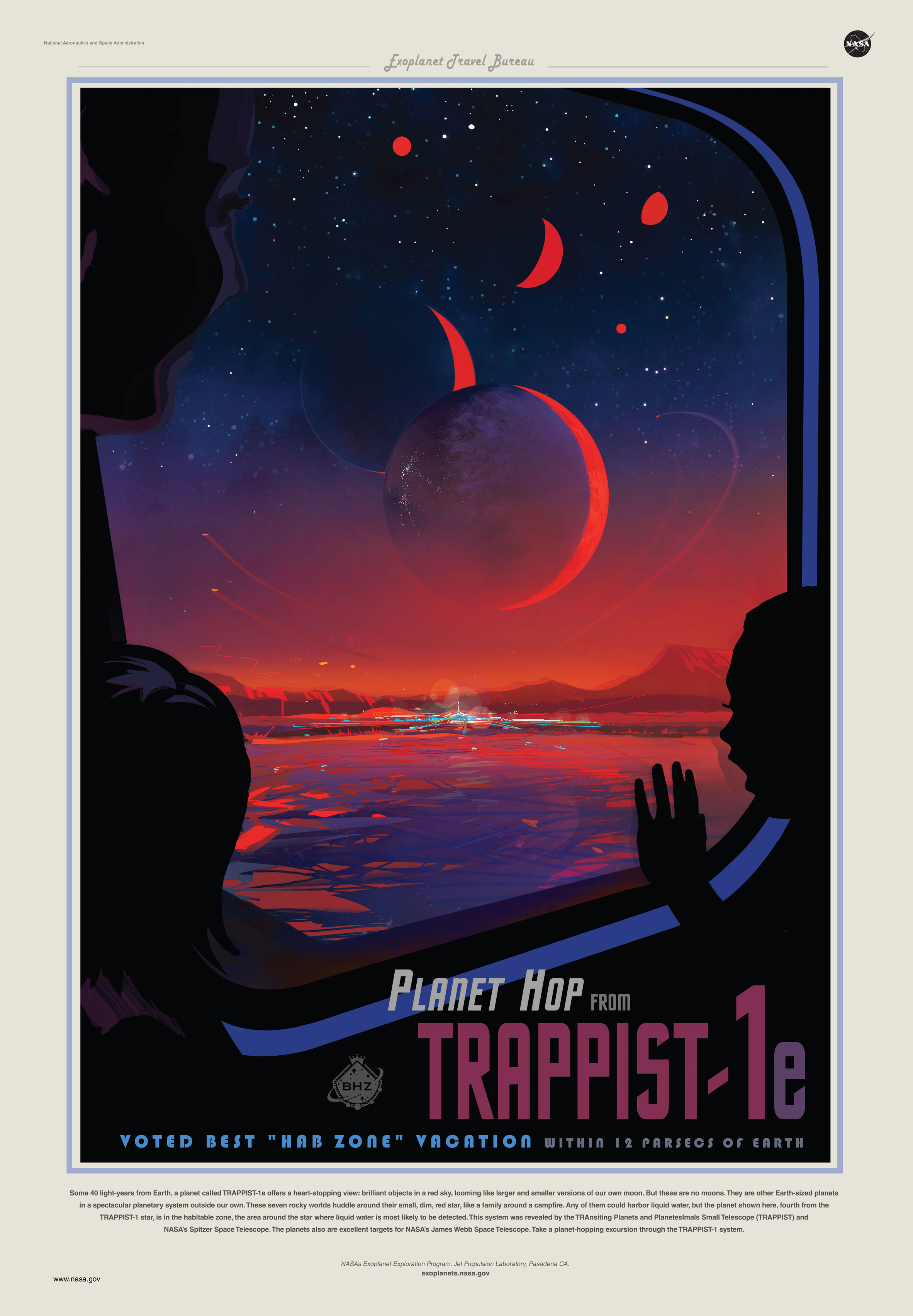 NASA TRAPPSIT-1e vintage travel poster