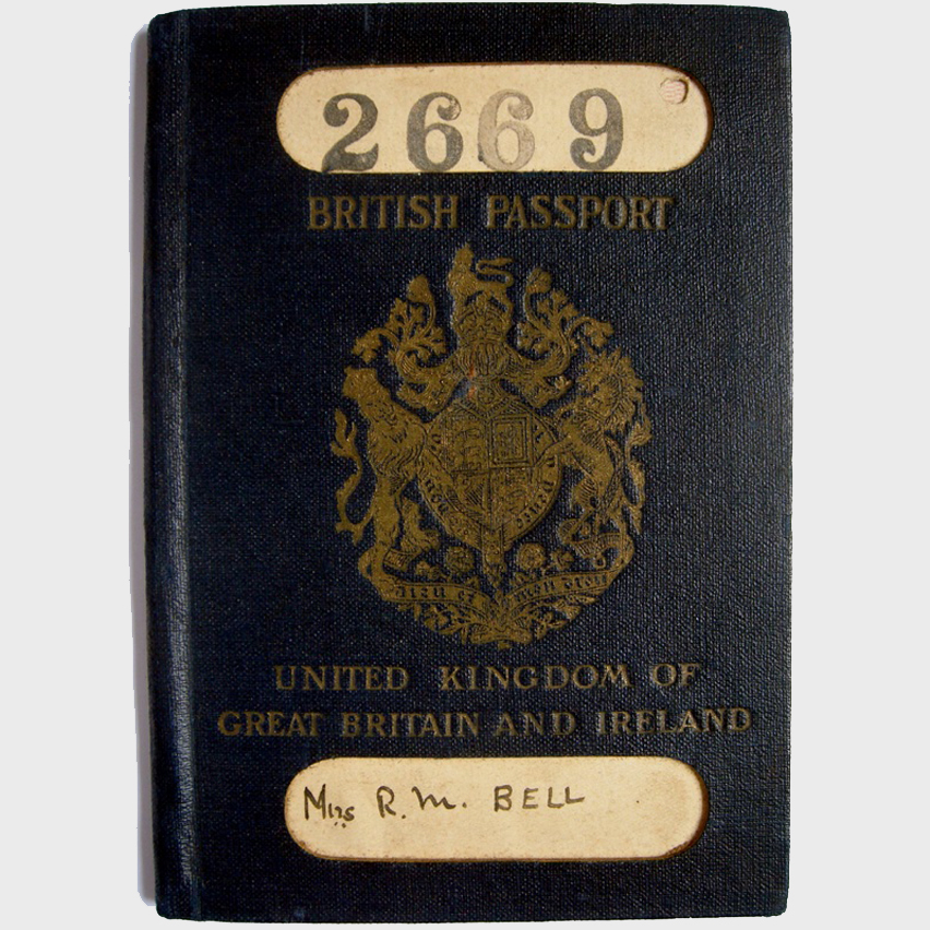 The old blue British passport