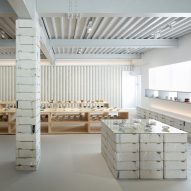 Do Do uses ceramic scraps to overhaul shop and gallery for Japanese porcelain brand