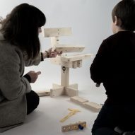 Hamaika kids' chair by Unai Rollan is assembled from 11 equal pieces