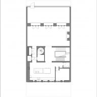 Plan of Lincoln Park Townhouse by HBRA