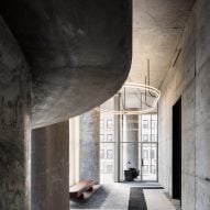 Interior of amenities of 56 Leonard by Herzog & de Meuron