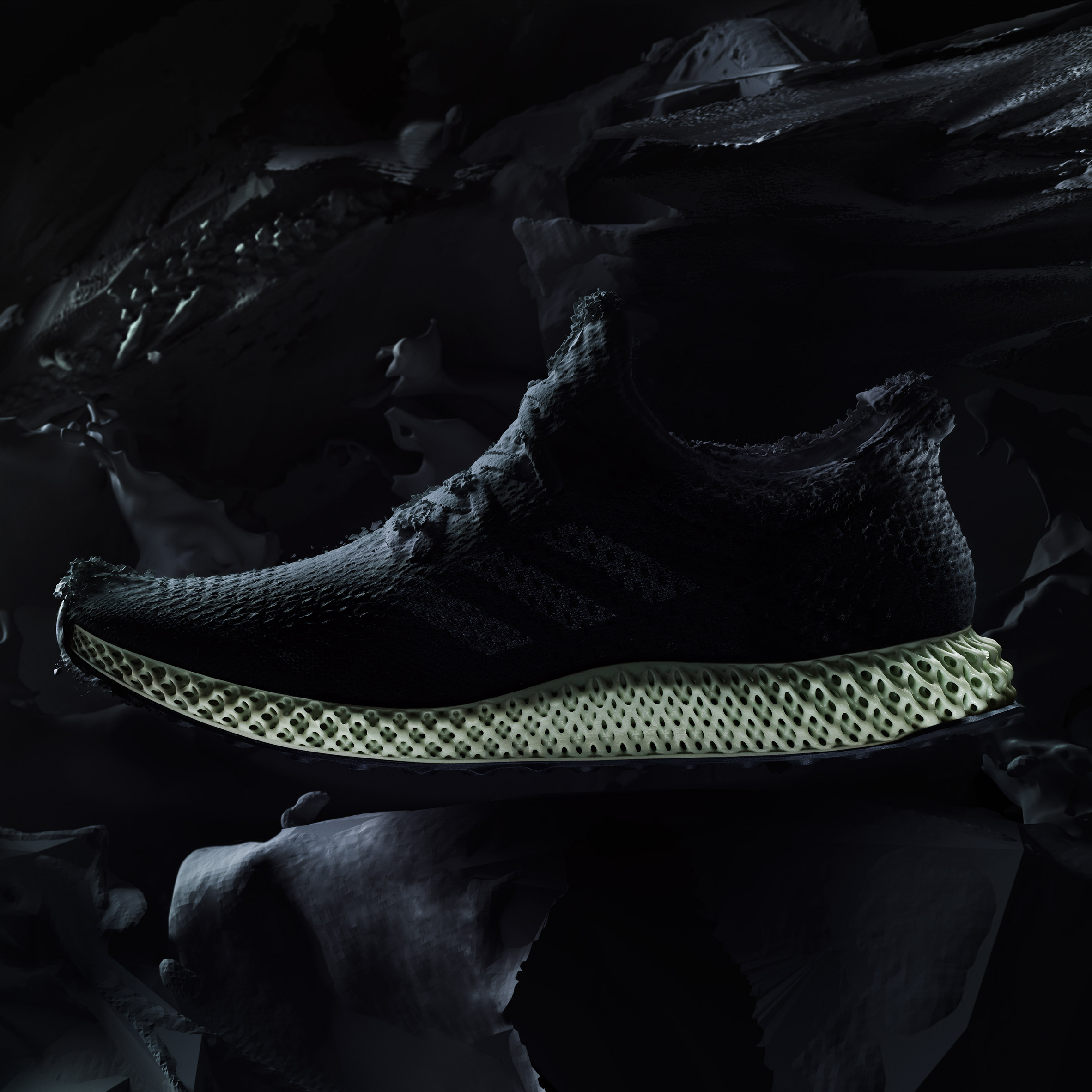 Adidas shapes Futurecraft 4D shoe soles 