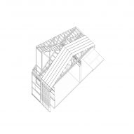 Axonometric for Jean Mermoz School and Pavilion by Guillermo Hevia García and Nicolás Urzúa Soler
