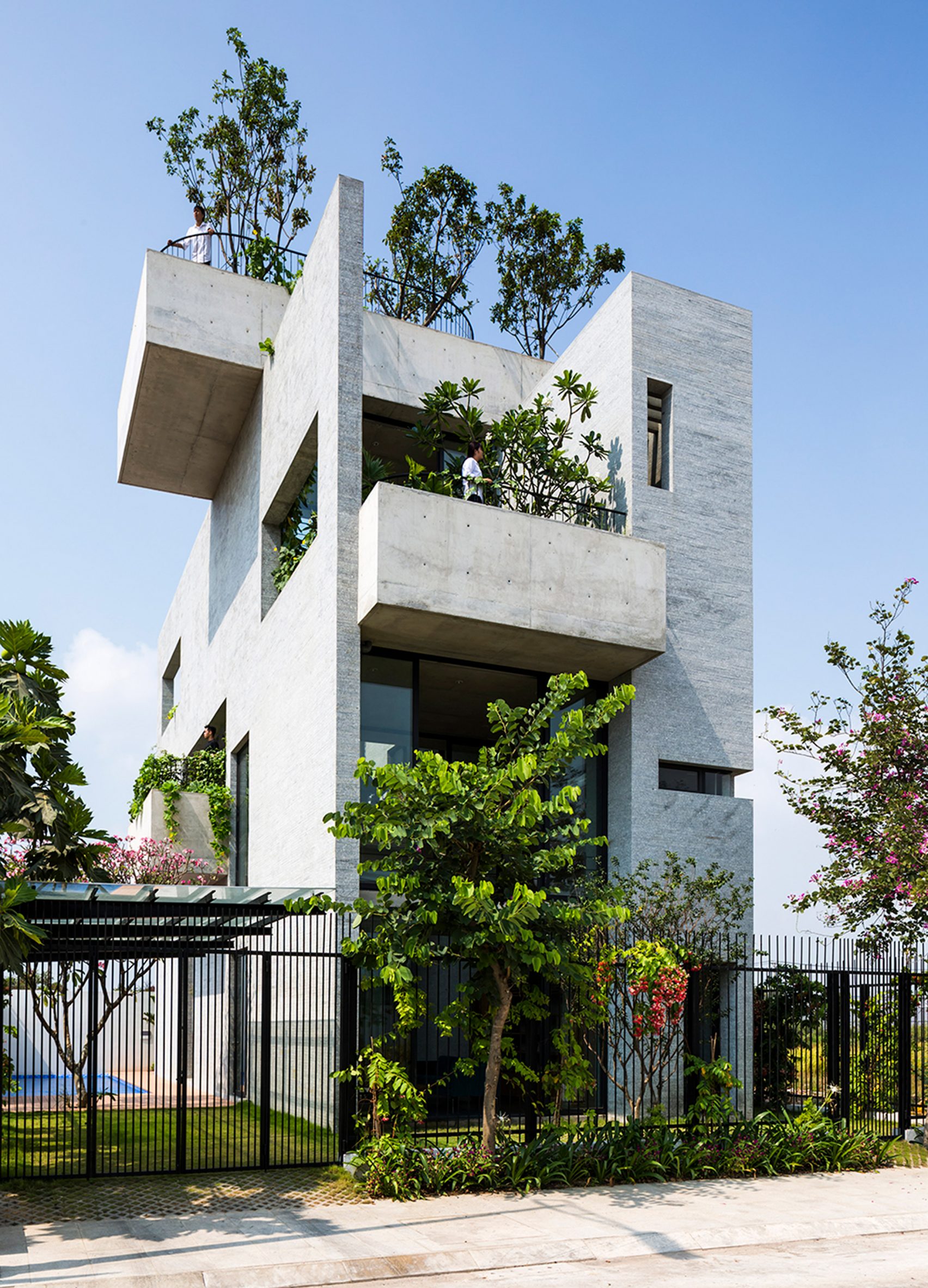 Planted Terraces Are Interspersed Among Living Spaces At Vo Trong Nghias Binh House