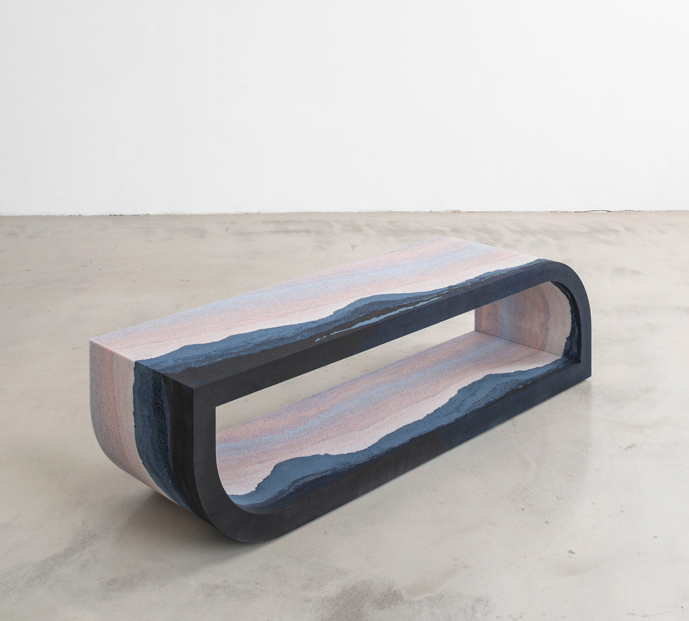 Fernando Mastrangelo's Escape furniture evokes landscapes through coloured gradients