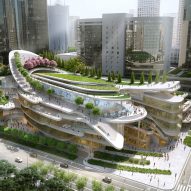 Sledding path to loop around roof garden of Beijing civic centre by Andrew Bromberg