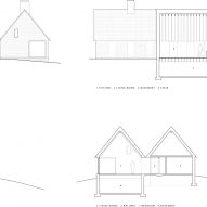 Section and elevation of Marlboro Music Cottages by HGA