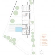 Plan of Mattos House by FGMF Arquitetos