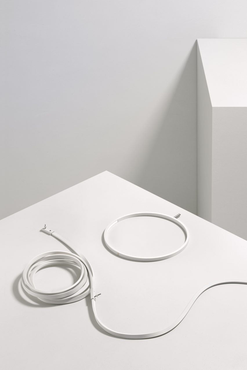 Milan: Blush Lamp and Wire Ring by Formafantasma for FLOS
