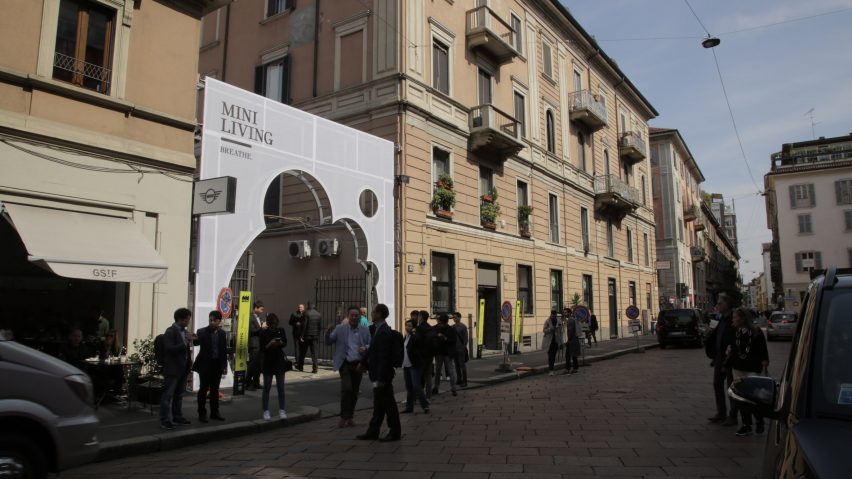 MINI Living Breathe installation at Milan design week