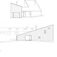 Elevation of Putney Mountain House by Kyu Sung Woo Architecture