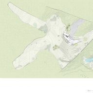 Site plan for Putney Mountain House by Kyu Sung Woo Architecture