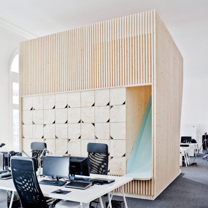 Wooden meeting rooms, France, Estelle Vincent