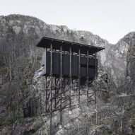 Peter Zumthor's stilted Zinc Mine Museum captured in photography by Aldo Amoretti