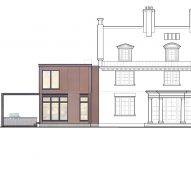 Elevation plan for Cambridge Residence by Stern McCaffery Architects
