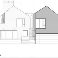 South elevation plan of Corbourg residence by Trevor Horne Architects and Philip Goldsmith