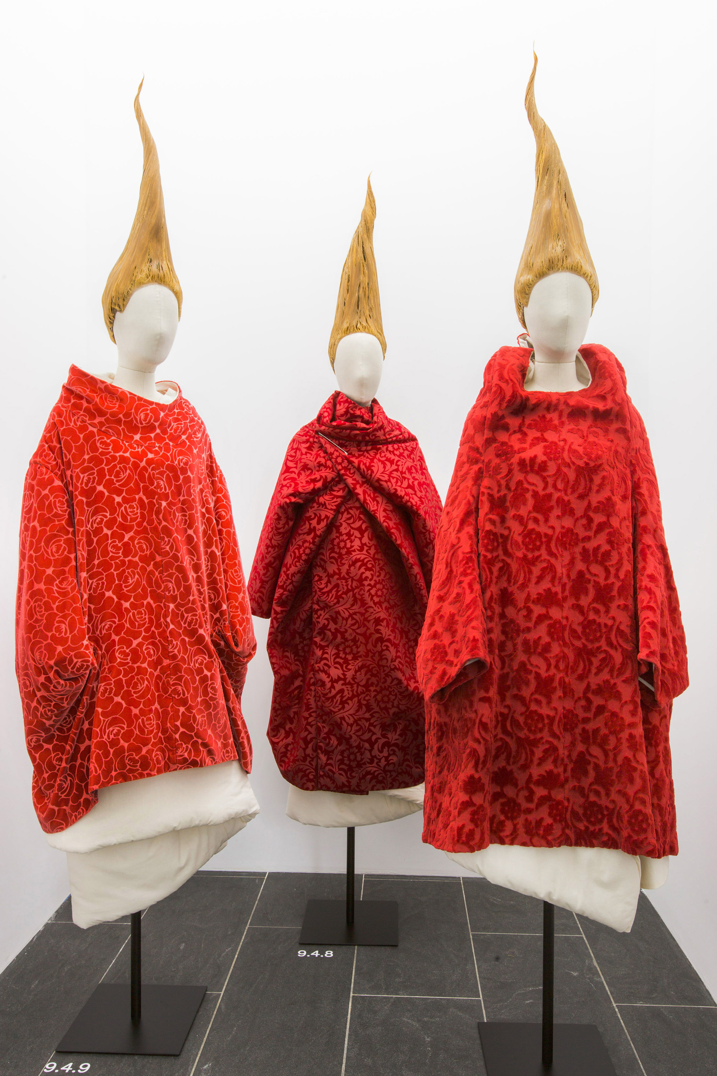 Comme des Garçons fashion exhibition at The Met in New York; Gallery View, Clothes/Not Clothes: War/Peace